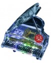 三角鋼琴 透明 帶LED燈 音樂盒 MUSIC BOX